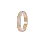 Two-tone SAT wedding gold ring 4.5mm